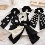 Midnight Bow Scrunchie Set (set of 2)