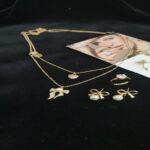 Golden Bow Pearl Jewelry Set