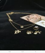 Golden Bow Pearl Jewelry Set