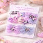 Kuromi Pastel Dream Bow Clip Set
